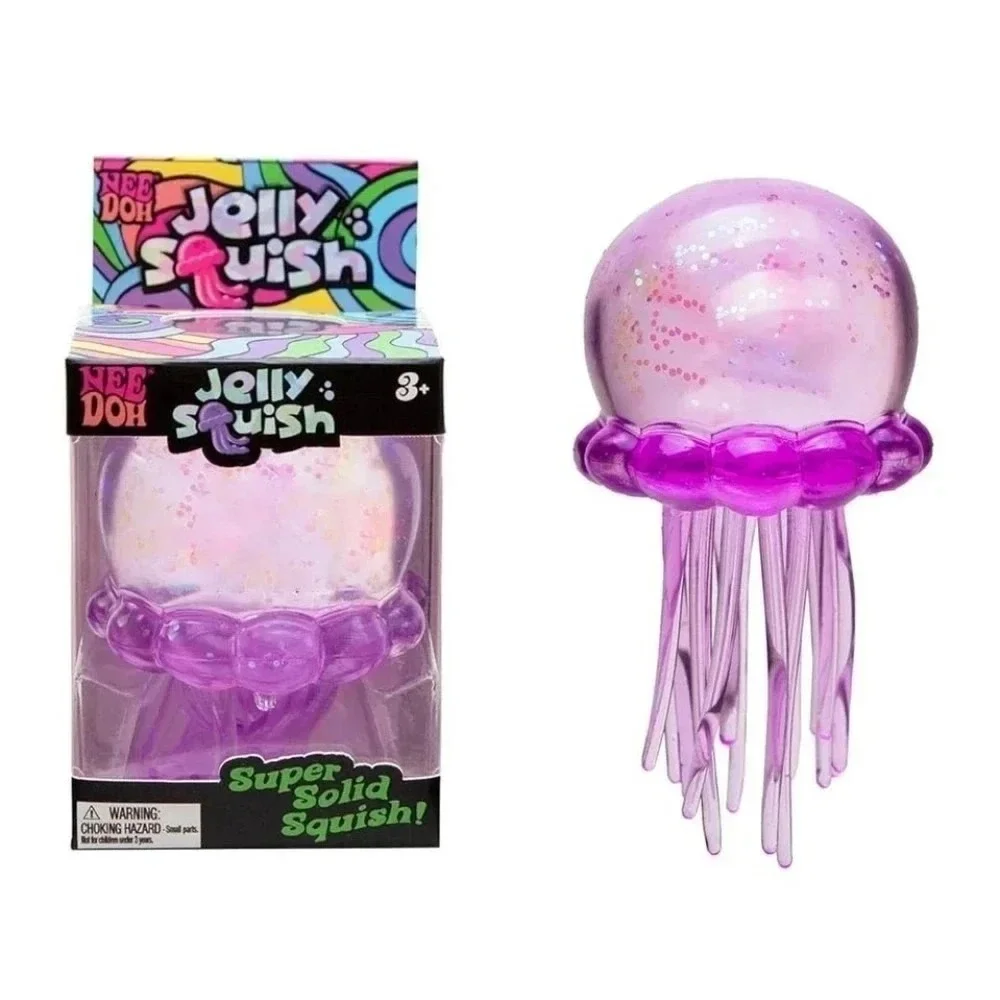 NeeDoh Jelly Squish Stress Toy Jellyfish Fidget‎ Sensory Squeeze Squishy Set 3